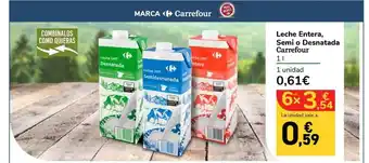 Carrefour Express Carrefour Leche Entera Semi O Desnatada 1L oferta