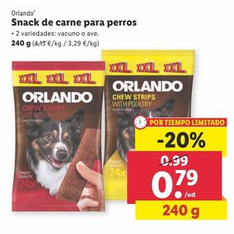 Lidl Snacks para mascotas orlando oferta