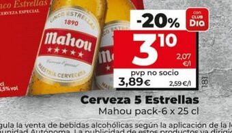 Maxi Dia Cerveza mahou oferta