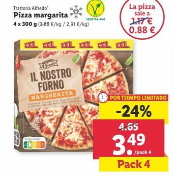 Lidl Pizza margarita trattoria alfredo oferta