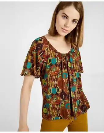 Blusa fluida estampada