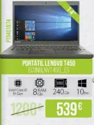 MR Micro Lenovo Portátil T450 oferta