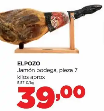 Alimerka Elpozo jamón bodega, pieza 7 kilos aprox oferta
