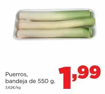 Alimerka Puerros, bandeja de 550 g. oferta