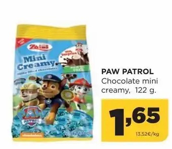 Alimerka Paw patrol chocolate mini creamy, 122 g. oferta