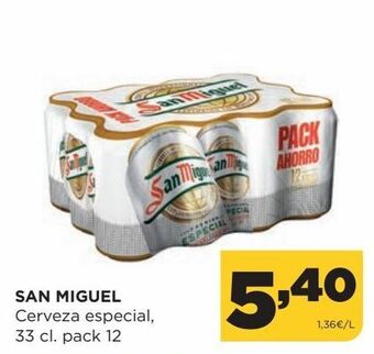 Alimerka San miguel cerveza especial, 33 cl. pack 12 oferta