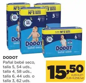 Alimerka Doto pañal de bebé seco, talla 5, 54 uds., talla 4, 58 uds., talla 6, 44 uds. o talla 3, 62 uds. oferta