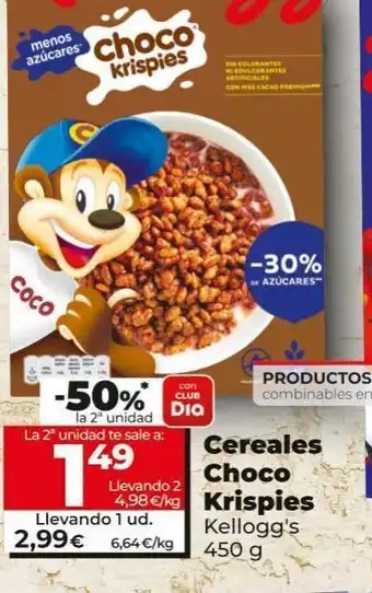 Maxi Dia Cereales choco krispies kellogg's oferta