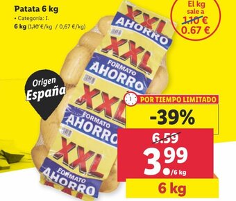 Lidl Patata 6 kg oferta