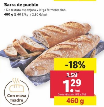 Lidl Barra de pueblo 460 g oferta