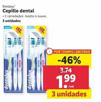 Lidl Dentalux Cepillo dental 3 unidades oferta