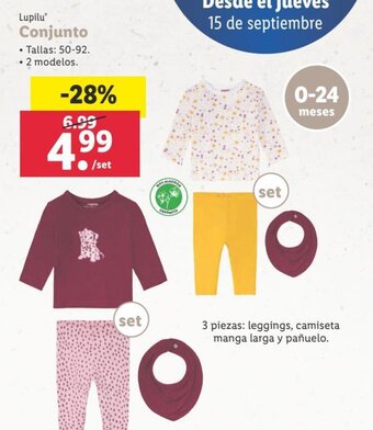 Lidl Lupilu Conjunto oferta