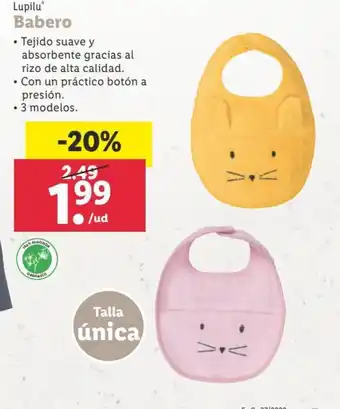 Lidl Lupilu Babero oferta