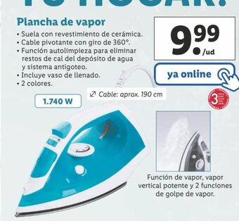 Lidl Plancha de vapor oferta