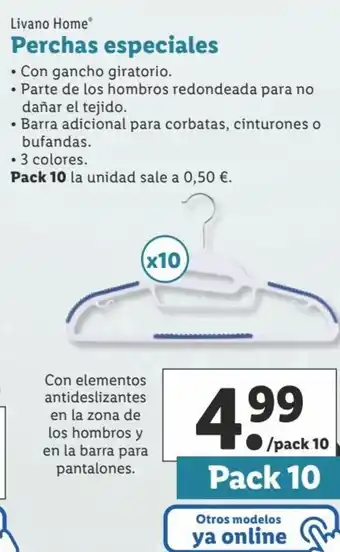 Lidl Livarno Home Perchas especiales oferta