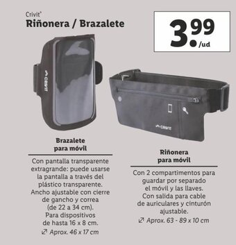 Lidl Crivit Riñonera / Brazalete oferta