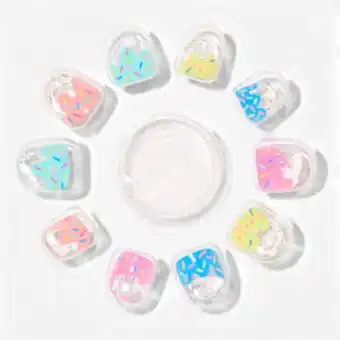 Claire's Claire's club icing drip vegan press on faux nail set (10 pack) oferta