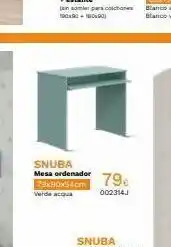Mi Bricolaje Snuba mesa ordenador 79x90x54cm verde acqua 79€ 002314j oferta
