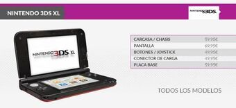 Game Nintendo 3ds xl nintendo 3ds xl de 830 carcasa/chasis pantalla botones / joystick conector de carga placa base ninte oferta