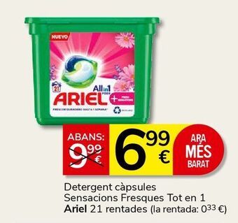 Consum Detergente en cápsulas ariel oferta