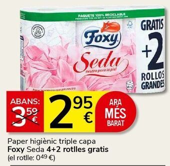 Consum Papel higiénico foxy oferta