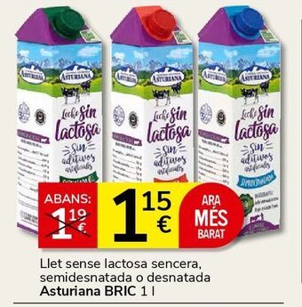 Consum Leche sin lactosa asturiana oferta