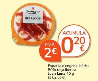 Consum Paleta ibérica juan luna oferta
