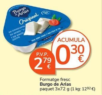 Consum Queso fresco burgo de arias oferta