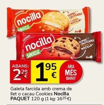 Consum Galletas rellenas de chocolate nocilla oferta