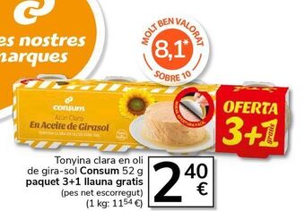 Consum Atún en aceite de girasol consum oferta
