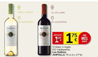 Consum Vino los molinos oferta