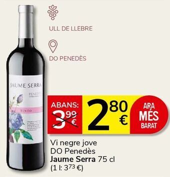 Consum Vino tinto jaume serra oferta