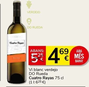 Consum Vino blanco cuatro rayas oferta