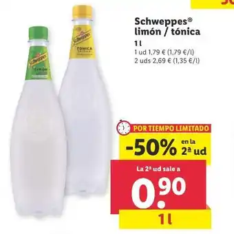 Lidl Schweppes limón oferta