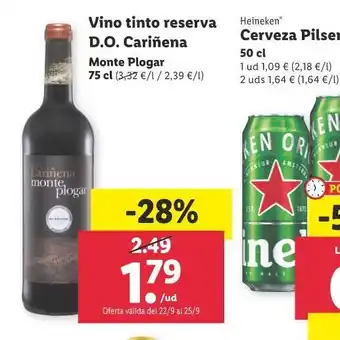 Lidl Vino tinto reserva oferta