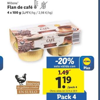 Lidl Flan de café oferta