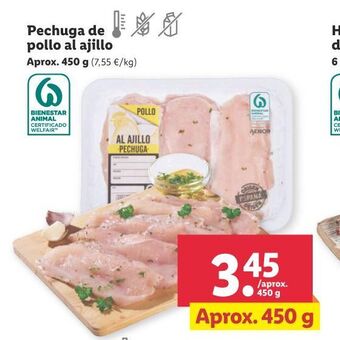Lidl Pechuga de pollo al ajillo oferta