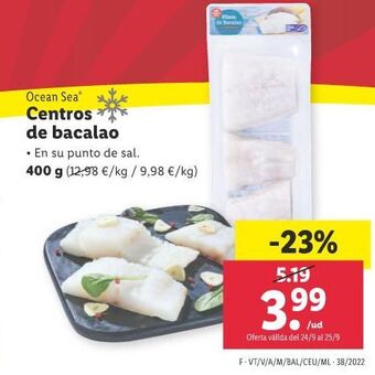 Lidl Centros de bacalao oferta