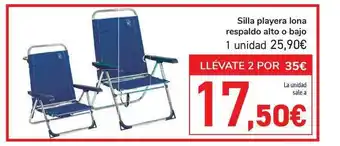 Carrefour Silla Playera Lona Respaldo Alto O Bajo oferta
