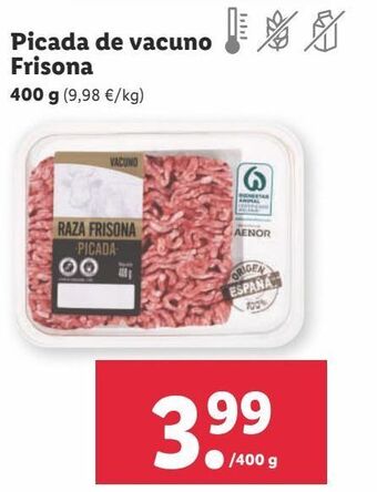 Lidl Carne picada de vacuno oferta