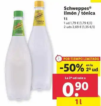 Lidl Tónica scheweppes oferta