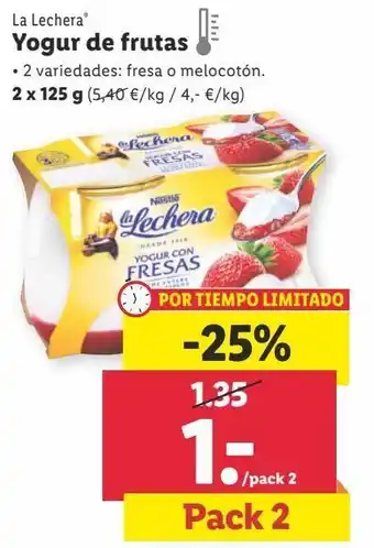 Lidl Yogur la lechera oferta