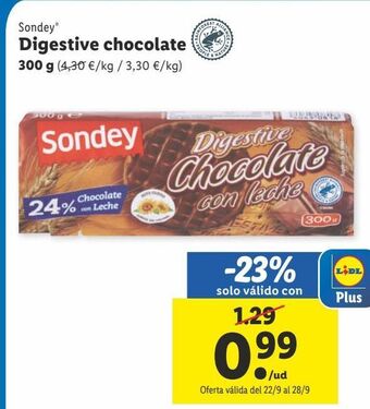 Lidl Galletas digestive sondey oferta