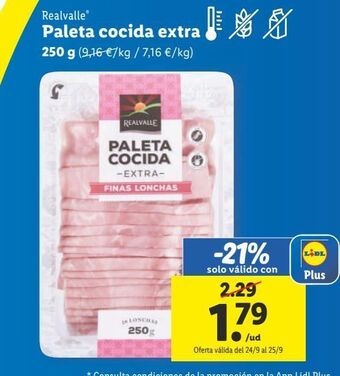 Lidl Paleta cocida realvalle oferta