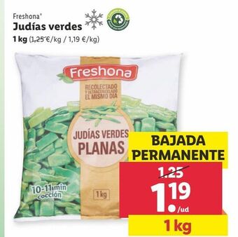 Lidl Judías verdes freshona oferta