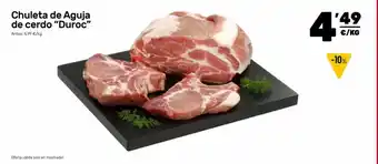 AhorraMas Chuleta de aguja duroc oferta