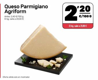 AhorraMas Queso parmesano oferta