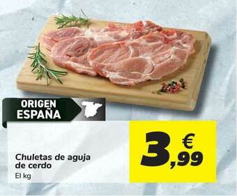 Carrefour Chuletas De Aguja De Cerdo oferta