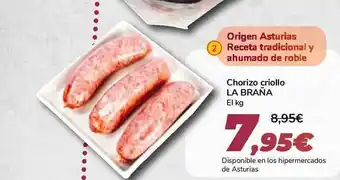 Carrefour Chorizo Criollo La Braña oferta
