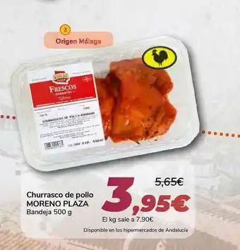 Carrefour Churrasco De Pollo Moreno Plaza 500g oferta